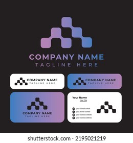 Letter M Technology Logo, suitable for any business.