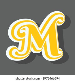 letter M text effect design vector