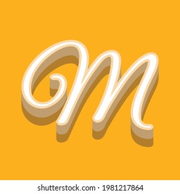 letter M text effect design vector, Can be used for Logo.
