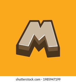 letter M text effect design vector, Can be used for Logo.