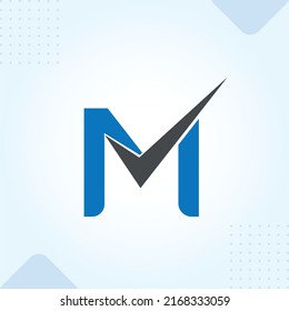 Letter M Tick Check Mark Modern Stock Vector (Royalty Free) 2168333059 ...