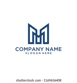 letter M town logo design