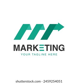 letter M trade marketing logo design vector. with initial M as chart diagram graphic, financial, investment, company logo vector