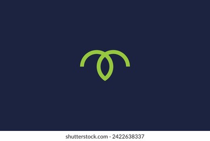 letter m with tree logo icon design vector design template inspiration