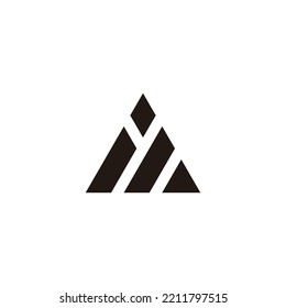 Letter i and m triangle geometric symbol simple logo vector