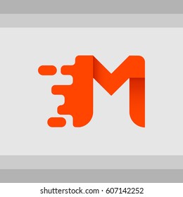 Letter M. Typographic for logo and template design