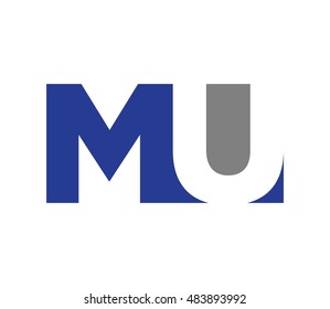 letter M and U logo vector