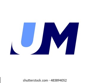 letter M and U logo vector