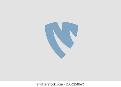Diseño de logotipo de emblema único de la letra M