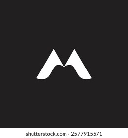 Letter M unique logo design art icon initial vector minimal awesome trendy professional logo design for all kinds of business template.