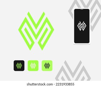 Diseño del logotipo de la letra M V. símbolo monocromo creativo mínimo. emblema vectorial universal elegante. Logotipo de negocio premium. Símbolo gráfico del alfabeto para identidad corporativa