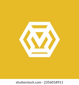 Letter M V Logo Design Vector