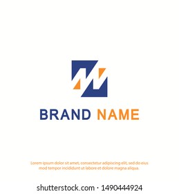 Letter M and V logo icon design element