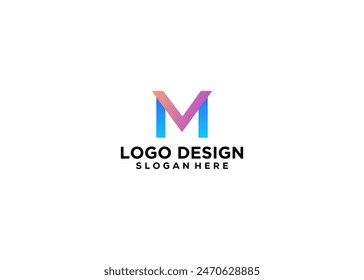 Letra M V Vector logo diseño Plantilla