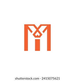 Letra M punto de referencia de construcción del vector