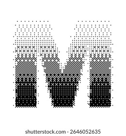 Letter M vector with gradation bitmap effect
