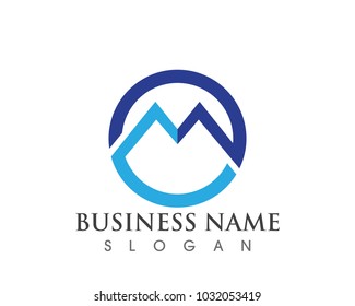 Letter M vector icons such logos template