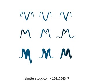 Letter M vector icons such logos