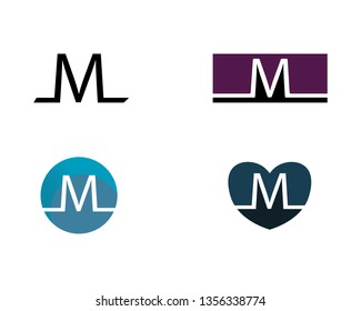 Letter M vector icons such logos
