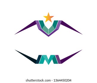 Letter M vector icons such logos