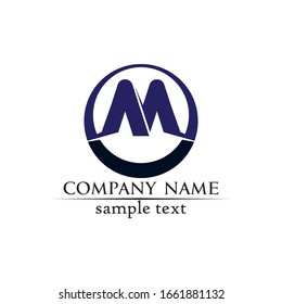 Letter M vector icons such logo design 
