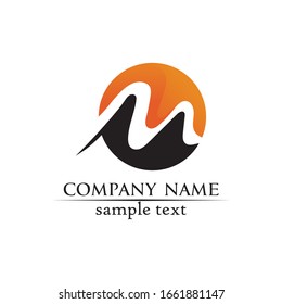 Iconos vectoriales de letra M, como el diseño del logotipo 
