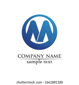 Letter M vector icons such logo design 
