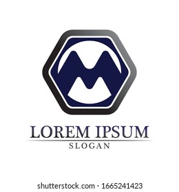 Letter M vector icons such logos design
