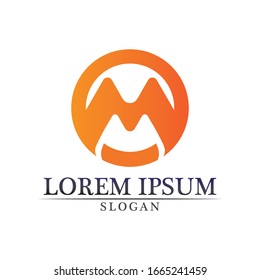 Letter M vector icons such logos design
