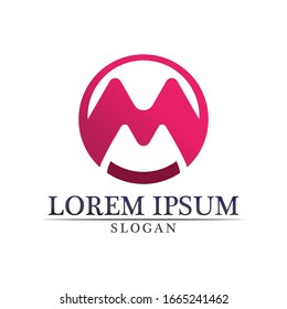 Letter M vector icons such logos design
