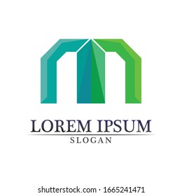 Iconos vectoriales de letra M tales como el diseño de logotipos
