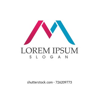 Letter M vector icons such logos template app