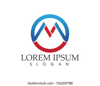 Letter M vector icons such logos template app