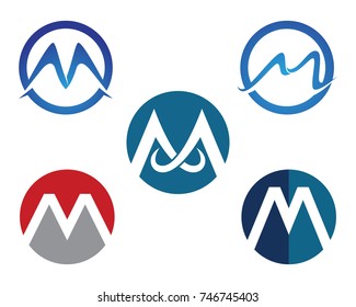 Letter M vector icons such logos template
