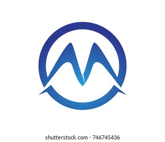 Letter M vector icons such logos template
