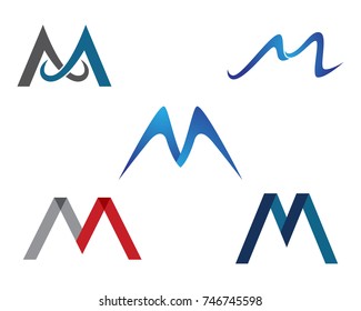 Letter M vector icons such logos template
