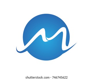 Letter M vector icons such logos template
