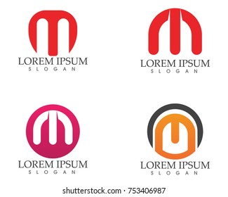 Letter M vector icons such logos template
