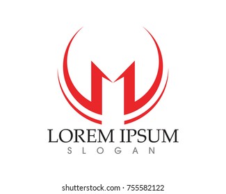 Letter M vector icons such logos template
