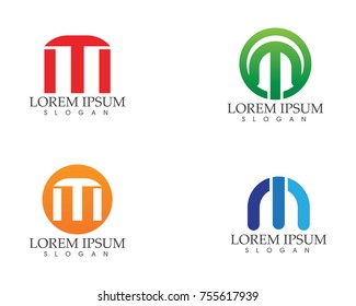 Letter M vector icons such logos template
