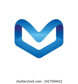 Letter M vector logo design template