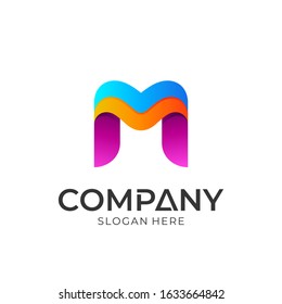 letter m vector logo design, creative initial letter m logo template