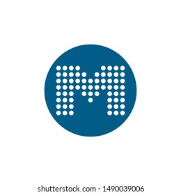 Letter M Vector Logo Dot Icon Stock Vector (Royalty Free) 1490039006 ...