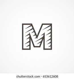 Letter M. Vector logo icon design template elements.