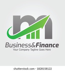 Buchstabe M, Vorlage für das Vektorlogo, Logo für farbige Buchstaben M, Logo für Finanzunternehmen, Empfehlungen für Finanzinstitute Logo-Design-Vorlage Vektorsymbol