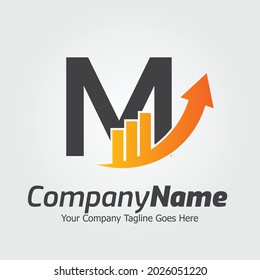 Letter M vector logo template, Colorful Letter M logo, Financial Company Logo, Financial Institute Advisors Logo Design Template Vector Icon