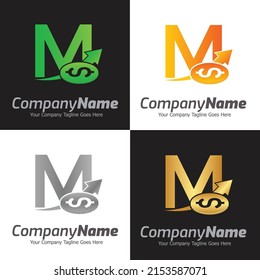 Letter M vector logo template, Colorful Letter M logo, Financial Company Logo, Financial Institute Advisors Logo Design Template Vector Icon