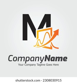 Letter M vector logo template, Colorful Letter M logo, Financial Company Logo, Financial Institute Advisors Logo Design Template Vector Icon