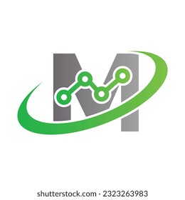Letter M vector logo template, Colorful Letter M logo, Financial Company Logo, Financial Institute Advisors Logo Design Template Vector Icon