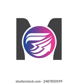 Letter M vector logo template, Colorful Letter M logo, Financial Company Logo, Financial Institute Advisors Logo Design Template Vector Icon